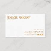 Elegant Boho Beige Neutral Minimal Modern Trendy Visitenkarte (Rückseite)