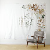 Elegant Boho Birthday Party Foto Hintergrund Wandteppich (Beispiel (Horizontal))