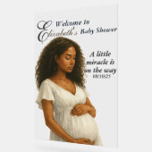 Elegant Boho Black Mom to be Baby Shower Acrylschild (Winkel)