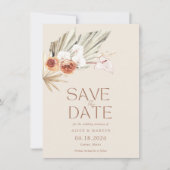 Elegant Boho Bloral Wedding speichern das Datum Save The Date (Vorderseite)
