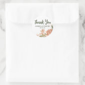 Elegant Boho Blume, vielen Dank Runder Aufkleber (Tasche)