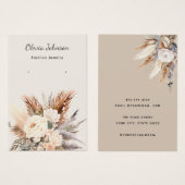 Elegant Boho Blumen Schmuck Ohrring-Display-Karte (Vorne & Hinten)