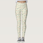 Elegant Boho-Blumenmuster – einfaches Wildblumen-D Leggings (Vorderseite)