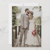 Elegant BOHO Blush Pink Wedding Dankeskarte (Rückseite)