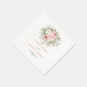 Elegant Boho Blush Rose Gold Wedding Napkins Serviette (Ecke)