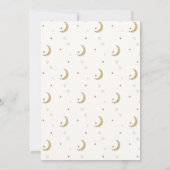 Elegant Boho Book Moon Star Baby Shower Dankeskarte (Rückseite)