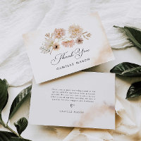 Elegant Boho Botanical Danke-Karte