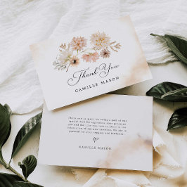 Elegant Boho Botanical Danke-Karte Dankeskarte