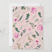 Elegant Boho Botanical Foliage Grün Weihnachten (Rückseite)