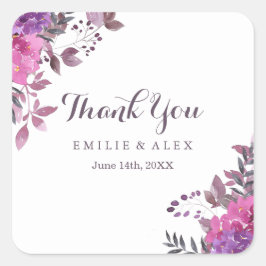 Elegant Boho Botanicals Danke Stickers