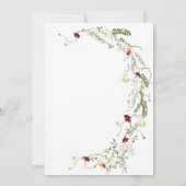 Elegant Boho Botanische Wildblume Bridal Brunch Einladung (Rückseite)