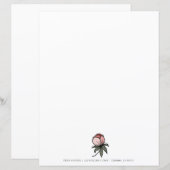 Elegant Boho Botanisches Blumenrosa (Vorne/Hinten)