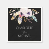 Elegant Boho Bouquet Wedding Serviette (Vorderseite)