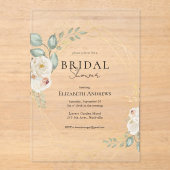 Elegant Boho Brautparty Acryleinladungen (Vorderseite)