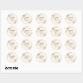 Elegant Boho Brautparty Classic Round Sticker (Blatt)