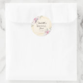 Elegant Boho Brautparty Classic Round Sticker (Tasche)