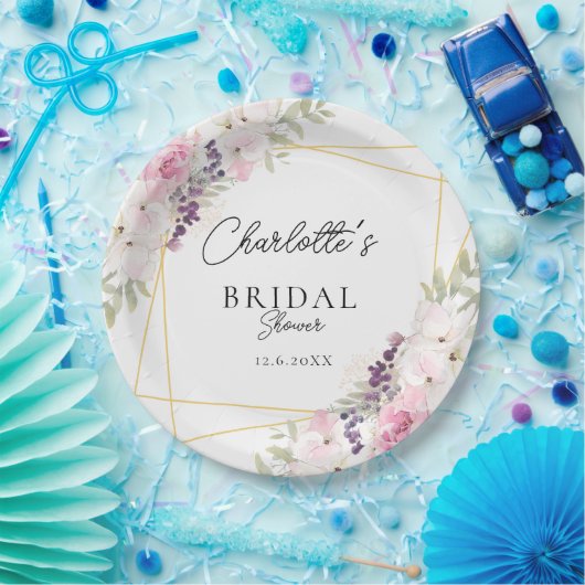 Elegant Boho Brautparty Pappteller (Party)