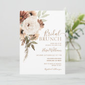 Elegant Boho Bridal Brunch Einladung (Stehend Vorderseite)
