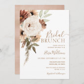 Elegant Boho Bridal Brunch Einladung (Vorne/Hinten)