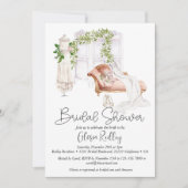 Elegant Boho Bride's Room Brautparty Einladung (Vorderseite)