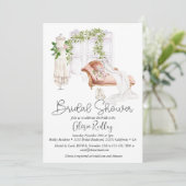 Elegant Boho Bride's Room Brautparty Einladung (Stehend Vorderseite)