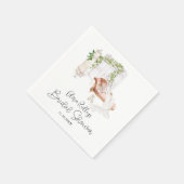 Elegant Boho Bride's Room Brautparty Serviette (Ecke)