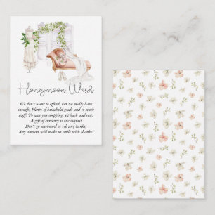 Elegant Boho Bride's Room Honeymoon Wish Begleitkarte