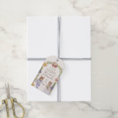 Elegant Boho Bunny Rabbit Liebe Floral Wedding Geschenkanhänger (Mit Garn)