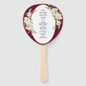 Elegant Boho Burgundy Blumenzeremonie Fächer (Rückseite)