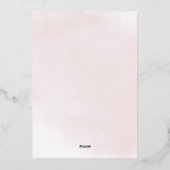 Elegant Boho Burgundy Blush Floral Wedding Folieneinladung (Rückseite)