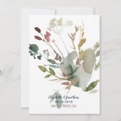 Elegant Boho Burgundy Navy Probe Dinner Einladung (Rückseite)