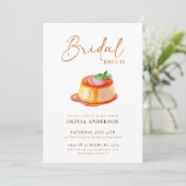 Elegant Boho Burnt Orange Bridal Einladung (Stehend Vorderseite)