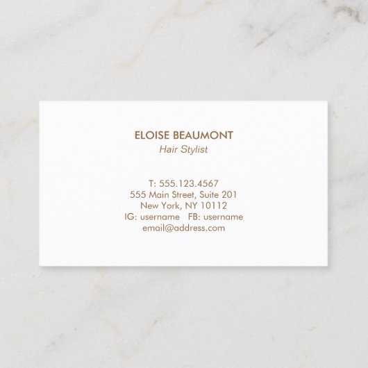 Elegant Boho Butterfly Nature Business Card Visitenkarte (Rückseite)