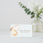 Elegant Boho Butterfly Nature Business Card Visitenkarte (Stehend Vorderseite)