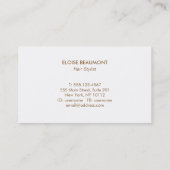 Elegant Boho Butterfly Nature Business Card Visitenkarte (Rückseite)
