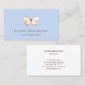 Elegant Boho Butterfly Nature Business Card Visitenkarte (Vorne/Hinten)