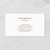 Elegant Boho Butterfly Nature Business Card Visitenkarte (Rückseite)