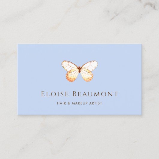 Elegant Boho Butterfly Nature Business Card Visitenkarte (Vorderseite)
