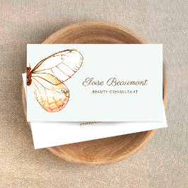 Elegant Boho Butterfly Nature Business Card Visitenkarte