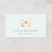 Elegant Boho Butterfly Nature Business Card Visitenkarte (Vorderseite)