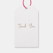 Elegant Boho Butterfly Wildblume Baby Shower Geschenkanhänger (Rückseite)