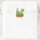 Elegant boho Cactus cacti succulents Quadratischer Aufkleber (Tasche)