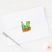 Elegant boho Cactus cacti succulents Quadratischer Aufkleber (Umschlag)