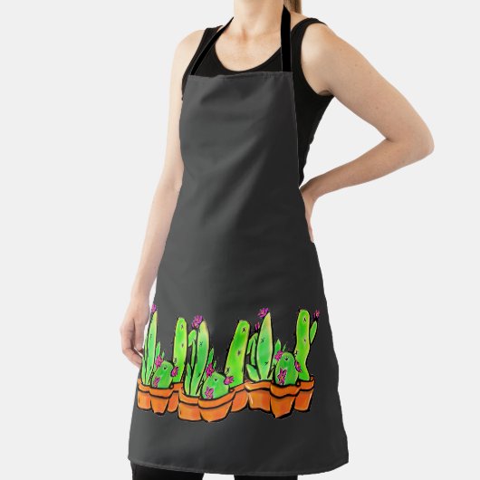 Elegant boho Cactus cacti succulents Schürze (InSitu)