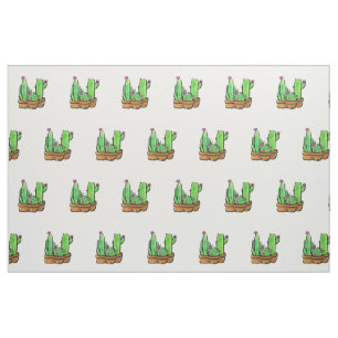Elegant boho Cactus cacti succulents Stoff