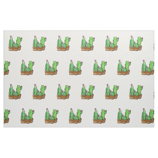 Elegant boho Cactus cacti succulents Stoff (Fat Quarter (45,7 x 55,9 cm))