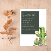 Elegant Boho Cactus Desert Succulent Save the date