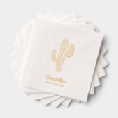 Elegant Boho Cactus Gold Foil Babydusche Napkins Servietten Mit Folie (Insitu (Gestapelt))