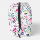 Elegant Boho Chic Blume & Butterfly Monogramm Waschbeutel (Rechts)