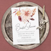 Elegant Boho Chic Blumendusche Einladung